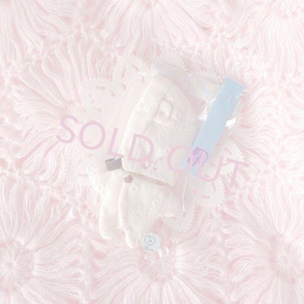 画像1: H/10cm☆lace café bearrompers&bonnet set (1)