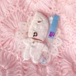 画像1: D/12cm☆lace café bearrompers&bonnet set (1)