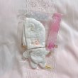 画像1: (10cm size)♡lace café bearrompers&bonnet set (1)