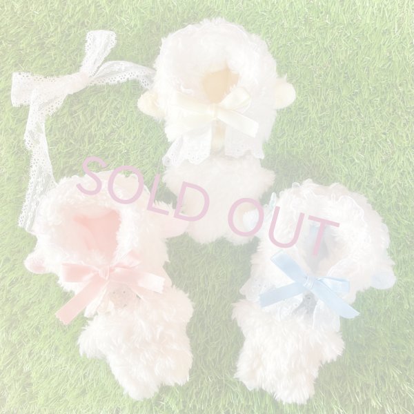 画像1: lamb doll rompers&bonnet set (1)