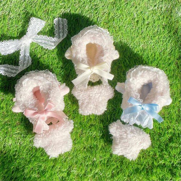 画像1: 《milk tea》lamb doll rompers&bonnet set (1)